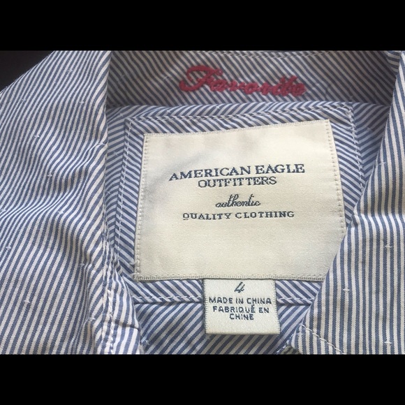 American Eagle outfitters size 4 pin stripe blouse - Picture 1 of 5